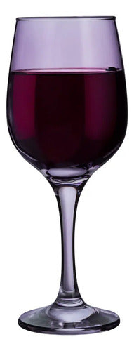 LAV, Juego de Copas de Vino Tinto Cristal Resistente, Variedad de Colores para Eventos, Bodas, Fiestas, Banquetes (24, Malva)