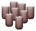 Set Vasos Vidrio Cristal Labrado Polka 420ml Púrpura/24 Piezas