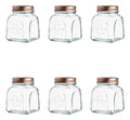 Set 6 Frasco Brocal Vintage Vidrio 500ml Almacenamiento Transparente