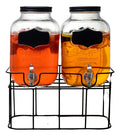 Dispensador De Agua De Vidrio 5 Litros 2 Piezas