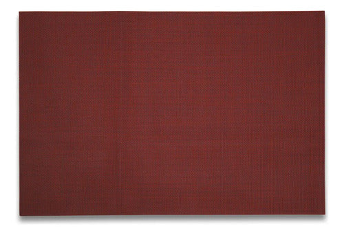 Mantel Individual tapete Rectangular Mesa Comedor Textiline, tapetes Lavables Resistentes Fácil de Limpiar para Mesa Cocina Comedor Restaurante (18, Rojo)