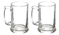 Set 2 Tarros Cerveceros De Vidrio Para Cerveza 400 Ml Transparente