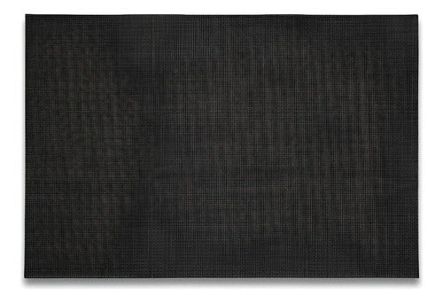 Mantel Individual tapete Rectangular Mesa Comedor Textiline, tapetes Lavables Resistentes Fácil de Limpiar para Mesa Cocina Comedor Restaurante (18, Negro)