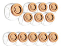 Set 12 Piezas Brocal De Vidrioito Posiciones c/Tapa Rosca Bronce 180 ml