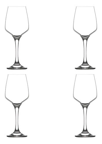 Set 4 Piezas Copa Lav De Vidrio Vino Lal 11 1/4 Oz 330 Ml