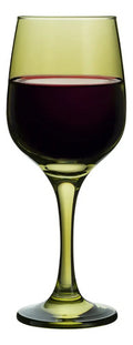 LAV, Juego de Copas de Vino Tinto Cristal Resistente, Variedad de Colores para Eventos, Bodas, Fiestas, Banquetes (24, Verde)