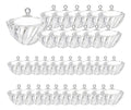Caja Sellada Con 36 Piezas Bombonera De Vidrio Dalia Chica 280 ml