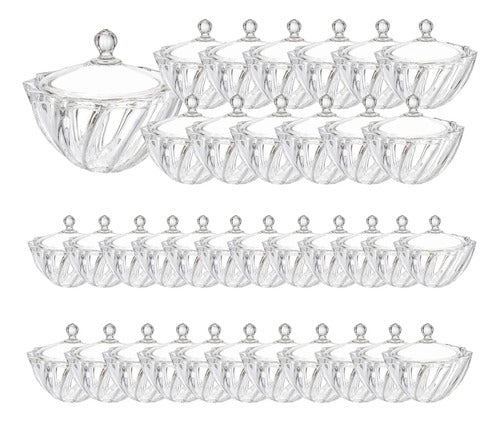 Caja Sellada Con 36 Piezas Bombonera De Vidrio Dalia Chica 280 ml