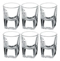 Set 6 Piezas Tequilero De Vidrio Mini Cuadrado 15 Ml