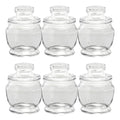 Set 6 Frascos Hermético Vidrio Octagonal T/presión 180 Ml