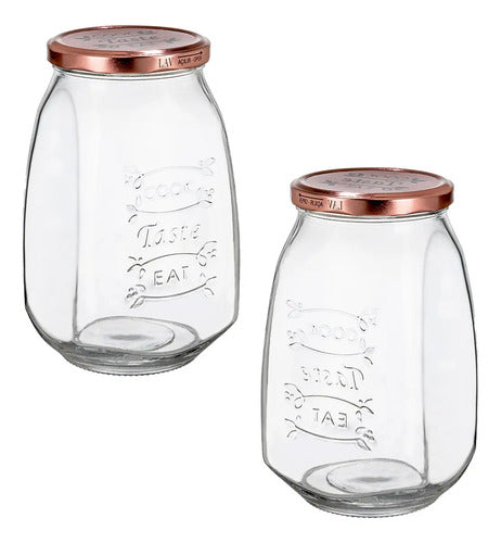 Set 2 Frasco Especiero Organizador Lav Tasty 1050ml Cocina