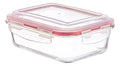 Set 4 Contenedor Hermético Rectangular De Vidrio 1 L