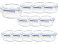 Caja 12 Piezas Hermético De Vidrio Redondo Grande 950 Ml