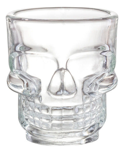 Caja 72 Piezas Tequilero De Vidrio Calavera 45 Ml
