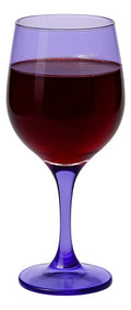 LAV, Juego de Copas de Vino Tinto Cristal Resistente, Variedad de Colores para Eventos, Bodas, Fiestas, Banquetes (24, Lila)