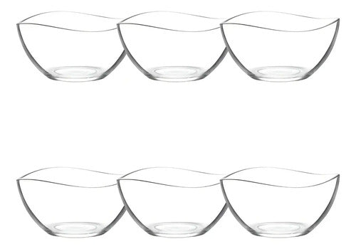 Ensaladera Vidrio Lav Vira 1880ml Pack 6 Transparente