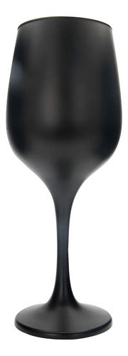 Set 24 Copas vidrio Cristal para Vino Tinto Lav Fame 480ML Color Negro Mate