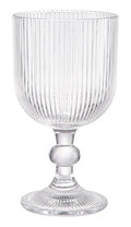Juego 6 Copas Cristal Transparente Labrado Vino Tinto 260ml Color Cristalino