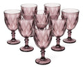 Copas de Vidrio Vino Púrpura 8 Piezas