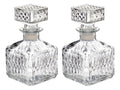 Set de 2 Licoreras Decantador Rodas Vino Vidrio Cristal 500 ml