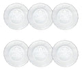 Set Con 6 Piezas Plato Hondo De Vidrio Lirios Crist. 610 ml