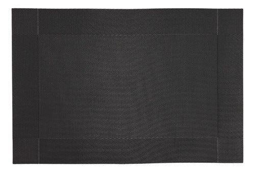 Mantel Individual tapete Rectangular Mesa Comedor Textiline, tapetes Lavables Resistentes Fácil de Limpiar para Mesa Cocina Comedor Restaurante (18, Negro)
