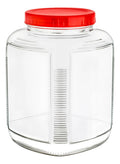 Set 1 Piezas Brocal De Vidrio Cuadrado c/Tapa Plástico 4.5 L