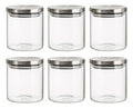 Set 6 Frasco Vidrio Borosilicato Almacenamiento 690ml Transparente