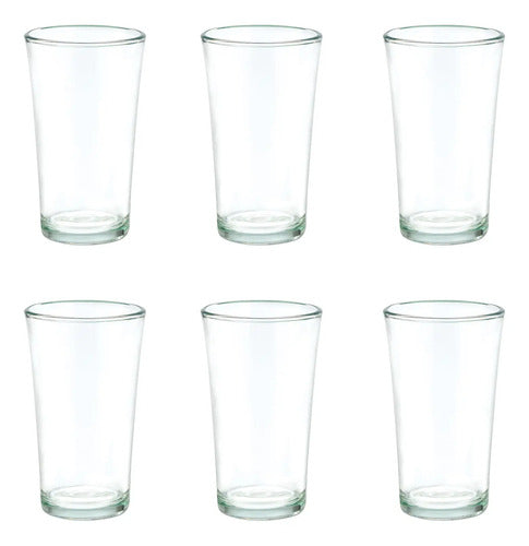 Set 6 Piezas Vaso De Vidrio Cooler Liso 480 ml