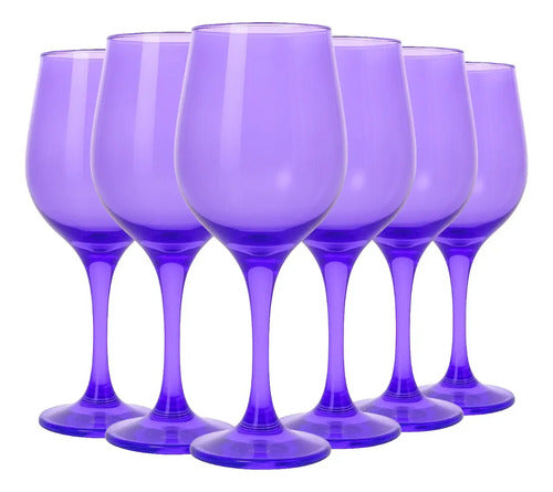 Copas vidrio Cristal para Vino Tinto Lav Fame 480ML Color Lila