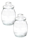 Set 2 Piezas Brocal De Vidrio Tarrito de Vidrio 1Lt c/Tapa 1.1 L