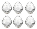Set 6 Frasco Mandarina Almacenamiento Cocina Vidrio 300ml Transparente