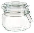 Caja 24 Piezas Brocal De Vidrio Quadra Clip Chico A. Blanco 500 ml