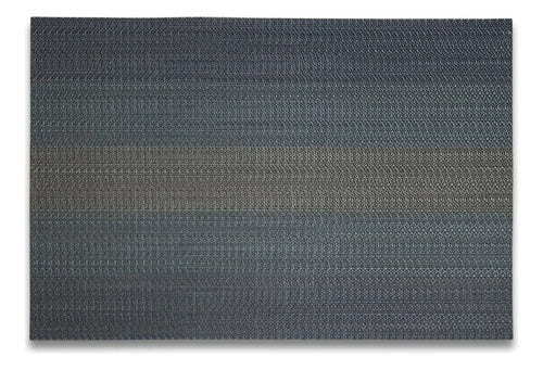 Mantel Individual tapete Rectangular Mesa Comedor Textiline, tapetes Lavables Resistentes Fácil de Limpiar para Mesa Cocina Comedor Restaurante (6, Azul)