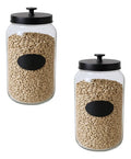 Frascos De Vidrio Recipiente Contenedor Con Tapa Set 2 Piezas 5.4 Litros