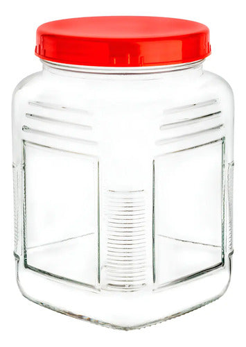 Caja 24 Piezas Brocal Cuadrado c/Tapa Plástico 800 ml