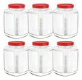Caja 6 Piezas Brocal De Vidrio Cuadrado c/Tapa Plástico 4.5 L