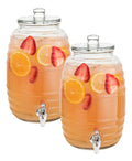 Dispensador De Agua De Vidrio Con Tapa 10 Litros 2 Piezas