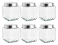 Set 6 Frascos Organizador Almacenamiento Cocina Vidrio 1.2l Transparente