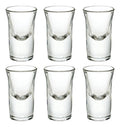- Set de 6 Tequileros Caballitos Shot Chupito Fiesta con fondo Cónico Cristal 1oz
